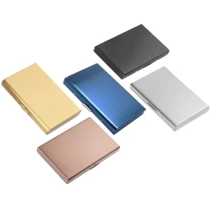 Business Card Case 6 Slots Stainless Steel Minimalist Credit Card Holder 2pcs CardsVicloon