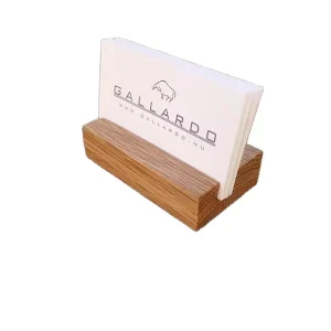 Business Card Holder Handcrafted Wood Organizer Premium Wooden Business Card Holders Desk Accessory for Professionals