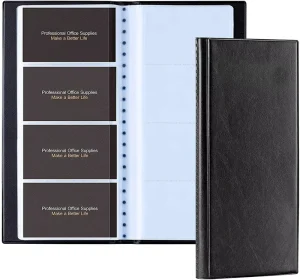 Business Card Organizer & Holder Book Credit Card Holder Book Slim Wallet Card Holder with No Closure