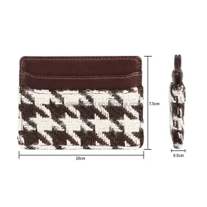 Business Custom Leather Card Holder Credit Card Holder Id Card Holder Leather Woven Wallet Card Bag