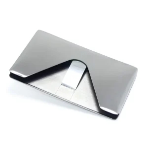 Business Gifts Card Case Wallet Box Holder Silver Cross Credit Bank Stainless Steel Metal Fancy Personal Business Card Holder