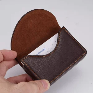 Business Name Card Holder Wallet Leather Business Card Case Pocket Credit Card Holder with Magnetic Shut