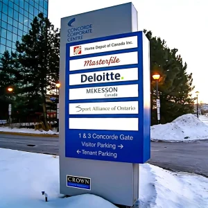 Business Pylon Sign Custom 3D Signage Outdoor Advertising Wayfinding Information Display Board