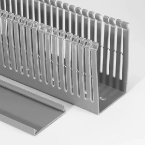 CE Flame Resistant PVC Slotted Ducts 25×25 PVC Panel Slotted Trunking Electrical Conduit Wiring Accessories