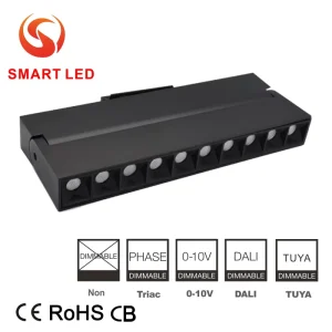 CE ROHS CB 20mm Magnetic LED Grille Spot Lighting DC48V CCT 2700K 6500K Triac Dali Tuya Dimming CRI90