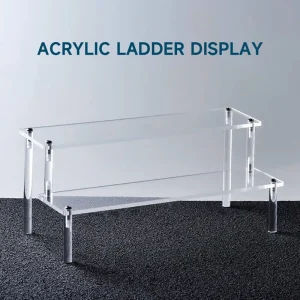 CLASSIC Minimalist Acrylic Ladder Display Waterproof Lightweight Matte Gloss Surface Custom Size UV Printed Cosmetics Green