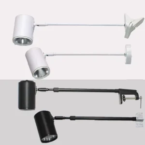 COB LED Exhibition Spotlight with Telescopic Long Pole, Truss Clamp and Long Arm