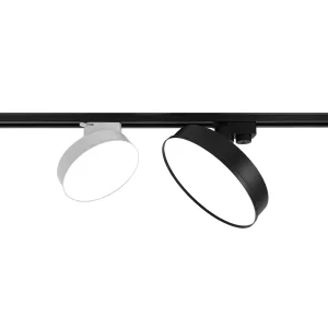COB LED Rail Track Spotlight 5W 9W 12W Round Track Light for Clothing Stores and Live Broadcast Rooms