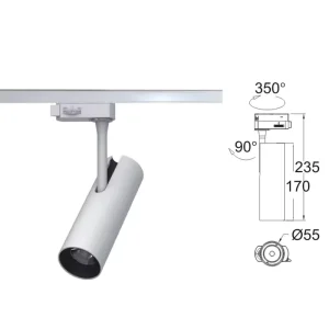COB LED Track Lighting Adjustable Beam Angle Spotlight Commercial Indoor Light