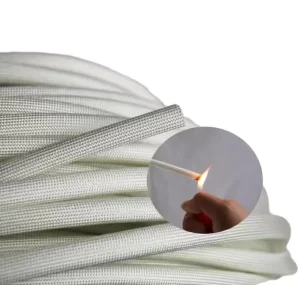 Cable Protection Tube 1.5kV 2.5kV Fiberglass Braided Fire Sleeve