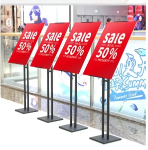 Calendar Hanger Poster Holder Clip Adjustable Floor-standing Sign Holder for Vertical and Horizontal View Factory Sale
