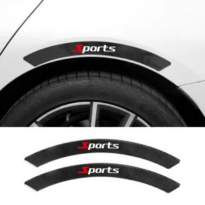 Car Wheel Lip Anti-Collision Strip Soft Rubber Protective Film Universal Carbon-Fiber Texture Body Protection Decal