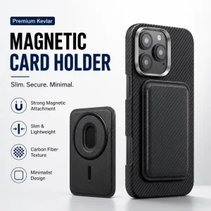 Carbon Fiber MagSafe Wallet Magnetic Card Holder RFID Blocking Slim Minimalist Custom Logo Factory for iPhone 17 16 15 Pro Max