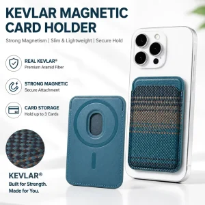 Carbon Fiber Magnetic RFID Card Holder with Custom Logo for Universal Phones