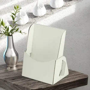 Cardboard Tabletop Display Rack A4 A5 Holder for Business Cards Signs Brochures and Social Media QR Codes
