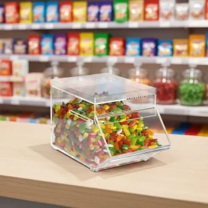 Casoon Customized Modern Elegant Clear Acrylic for Display Box Polished Finish Freestanding Display Rack Easy Assembly