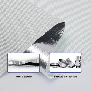 China Manufacturer Price High Quality Fireproof Radiant Barrier Aluminum Foil Coated Glass Fiber Fabric Cutting for Wall Roof