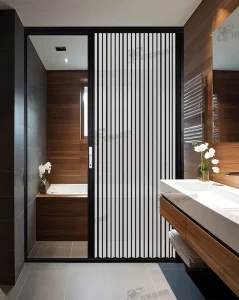 Chinese Factory V Net Folding Screen Door Transparent Crystal Panel of High End Polycarbonate