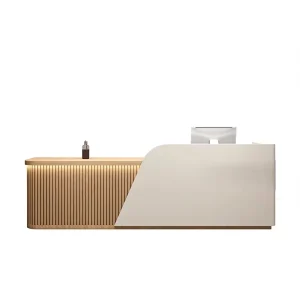 Chinese-Style L-Shaped Reception Desk for Beauty Salon, Clothing Store, or Dental Clinic