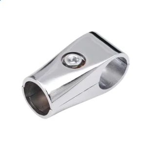 Chrome-Plated 2-Way Round Tube Connector 90-Degree Cross Pipe Fitting for Shop Fittings Display Racks and Clothes Hangers