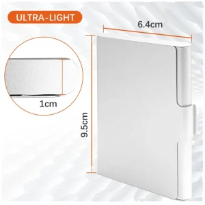 Classic Business Card Holder Laser Printed Custom Logo Professional Aluminum Credit Card Storage for Men Women No Closure Silver