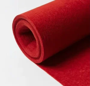 Classic Red White Disposable Plain Rib Velour Jacquard Surface Exhibition Carpet Rolls Economical Temporary Event Booths for