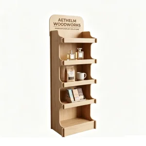 Classic Wood Perfume Display Rack for Retail