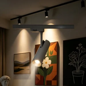 Clean White Anti Glare Track Mounted Spotlight Modern Light for Art Exhibition Retail Store Home Commercial Lighting