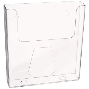 Clear A4 Plastic Wall-Mounted Single-Pocket File Organizer, Magazine and Flyer Holder