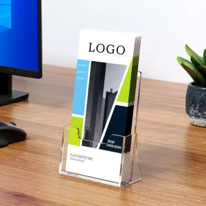 Clear Acrylic Brochure Holder Wall Mount Manual Display Rack for Office