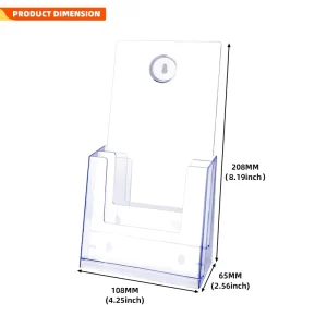 Clear Acrylic Brochure Literature Flyer and Card Holder Magazine Rack