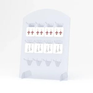 Clear Acrylic Countertop Peg Hook Display Rack, 10 x 14 Inch
