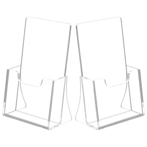 Clear Acrylic Desktop Brochure Holder Flyer Holder Single-Pocket Brochure Display Stand