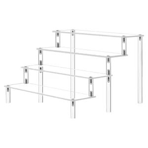 Clear Acrylic Display Riser Stand Desktop Organizer for Perfume, Buffet, and Cupcakes