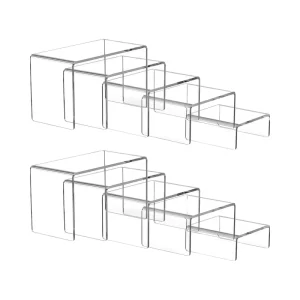 Clear Acrylic Display Riser for Desserts, Action Figures, and Jewelry
