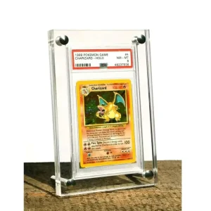 Clear Acrylic Graded Card Slab Display Rack Tool-Free Horizontal Card Stand