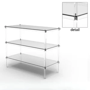 Clear Acrylic Multi-Tier Display Shelf Storage Rack