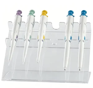 Clear Acrylic Pipette Holder Laboratory Display Rack for Micropipettes and Lab Equipment