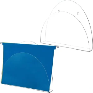 Clear Acrylic Wall Mount Brochure Holder Semicircle Single Pocket Literature Rack for Shop Office Restaurant Flyer Display