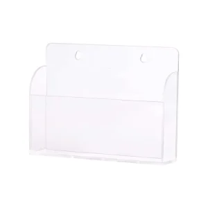 Clear Acrylic Wall-Mounted Single-Pocket File, Folder, Leaflet and Brochure Holder