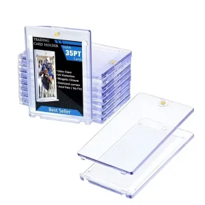 Clear Hard Acrylic Card Holders, 35PT, 5mm Thick, Waterproof, 3-Pack