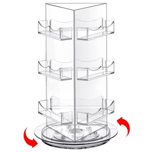 Clear Rotating Business Card Display Stand for Countertops and Stores