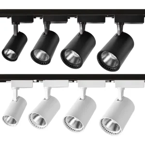 Clothing Store Adjustable Commercial Track Spotlights Surface-Mounted Aluminum Body Track Lights