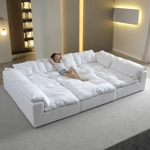 Cloud Modular Compression Sofa Vacuum Packed Curved Sectional Lounge