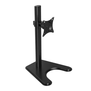 Cold-Rolled Steel Monitor Desk Stand Mounting Arm Bracket for 17 to 32 Inch Monitors Adjustable Height Tilt and 360-Degree Rotation
