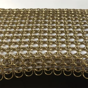 Colorful Stainless Steel Chainmail Ring Mesh Curtains Plain Weave Metal for Exhibition halls Hotels Office Buildings
