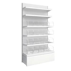 Combination Light-Duty Supermarket Shelf with Snack Box and Hook Display Rack
