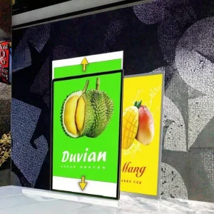 Commercial Aluminum Menu Board Frame LED Light Box 5000 Lumens Dustproof