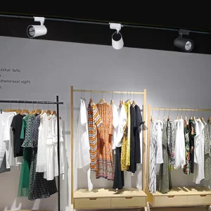 Commercial COB LED Track Light 30W Aluminum Adjustable Angle Spotlight for Clothing Stores and Wall Lighting