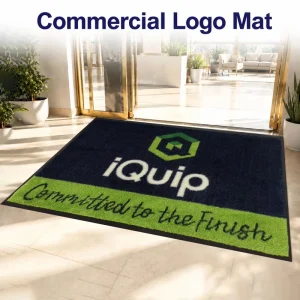 Commercial Custom Logo Anti-Slip Dust Removal Entrance Mat with Rubber Edge